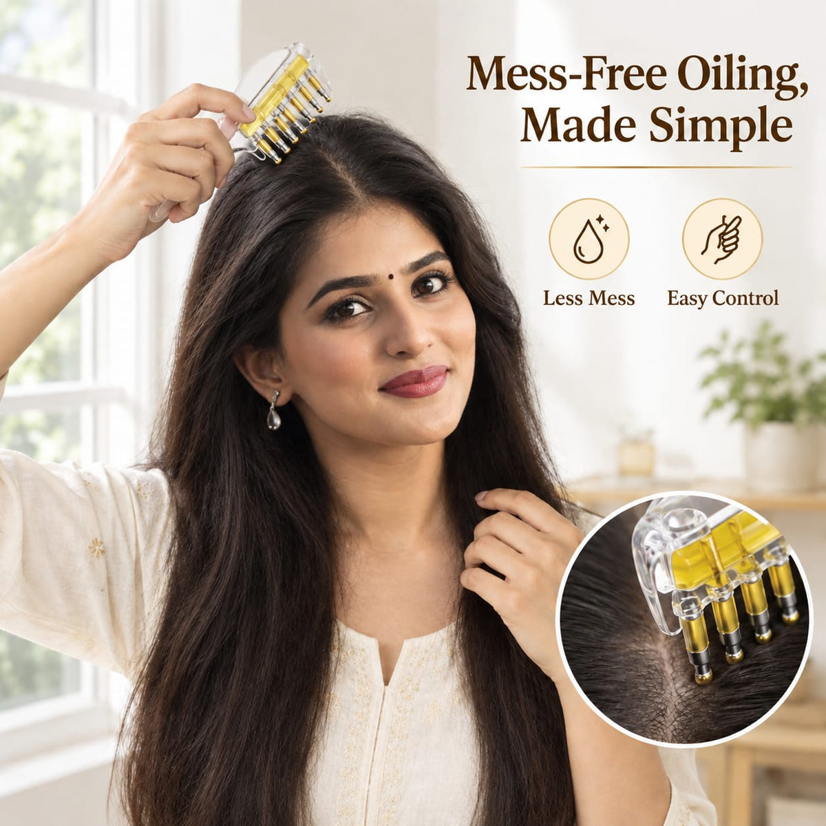 Scalpritual Refillable Hair Oil Applicator Comb